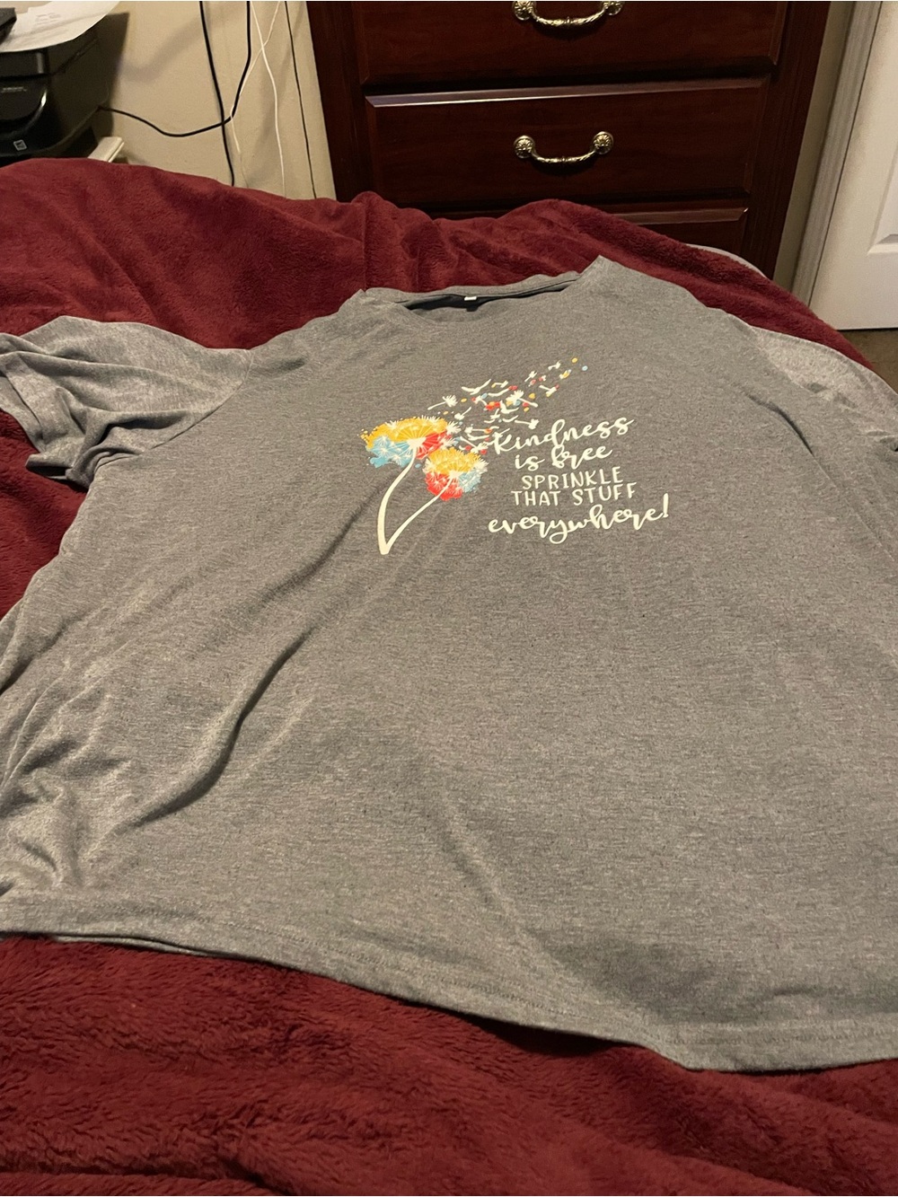 Gray Short-Sleeve Graphic Tee - 'Kindness Is Free'